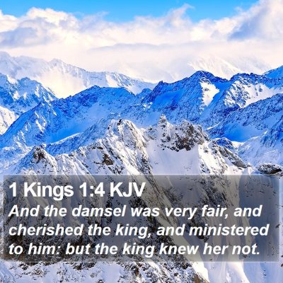 1 Kings 1:4 KJV Bible Verse Image