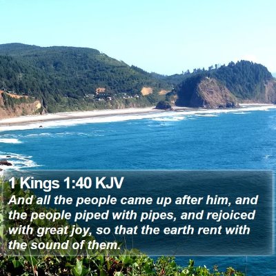 1 Kings 1:40 KJV Bible Verse Image