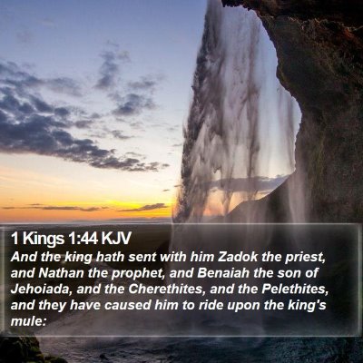 1 Kings 1:44 KJV Bible Verse Image