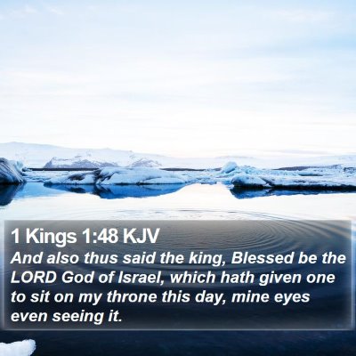 1 Kings 1:48 KJV Bible Verse Image
