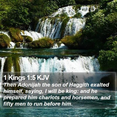 1 Kings 1:5 KJV Bible Verse Image