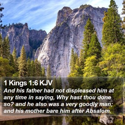 1 Kings 1:6 KJV Bible Verse Image