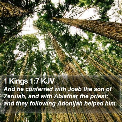1 Kings 1:7 KJV Bible Verse Image