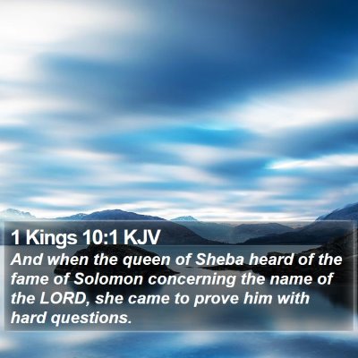 1 Kings 10:1 KJV Bible Verse Image