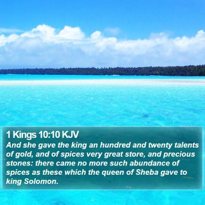 1 Kings 10:10 KJV Bible Verse Image