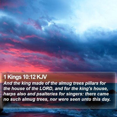 1 Kings 10:12 KJV Bible Verse Image