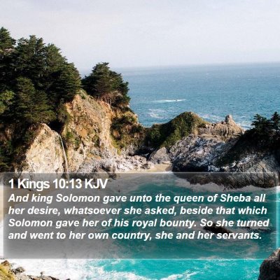 1 Kings 10:13 KJV Bible Verse Image