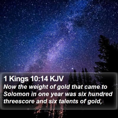 1 Kings 10:14 KJV Bible Verse Image