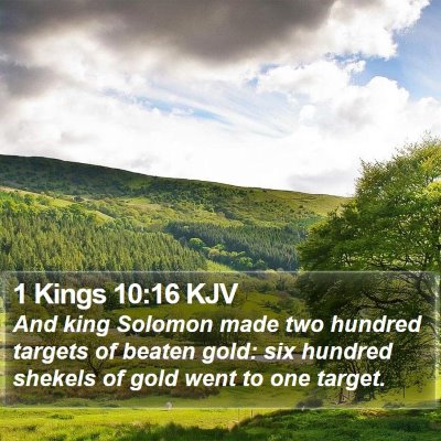 1 Kings 10:16 KJV Bible Verse Image