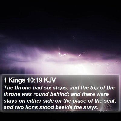 1 Kings 10:19 KJV Bible Verse Image
