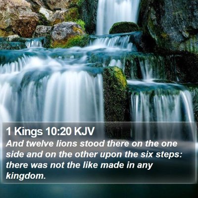1 Kings 10:20 KJV Bible Verse Image