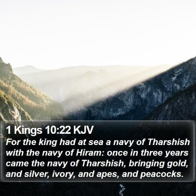 1 Kings 10:22 KJV Bible Verse Image