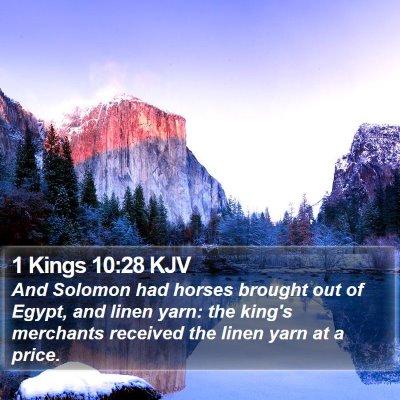 1 Kings 10:28 KJV Bible Verse Image