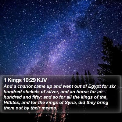 1 Kings 10:29 KJV Bible Verse Image