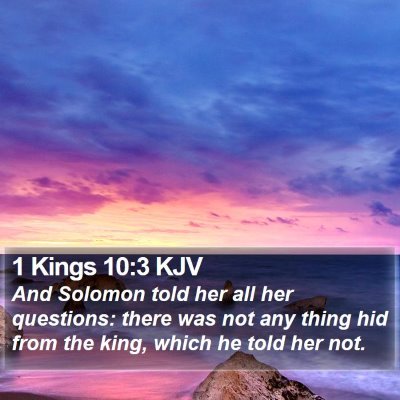1 Kings 10:3 KJV Bible Verse Image