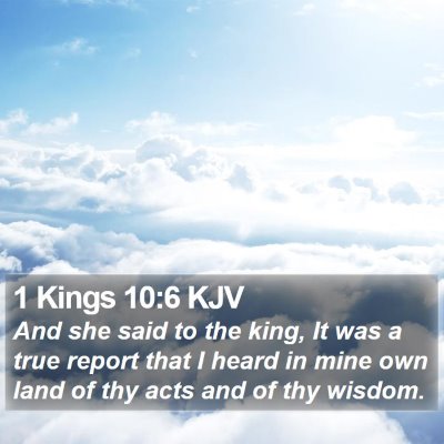 1 Kings 10:6 KJV Bible Verse Image