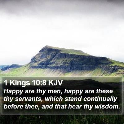 1 Kings 10:8 KJV Bible Verse Image