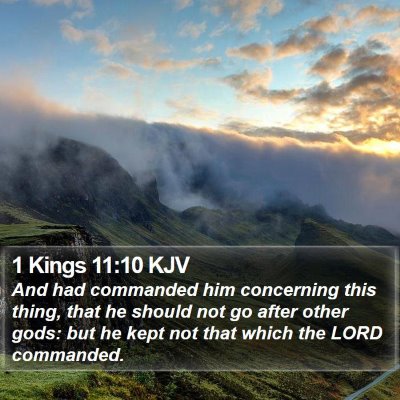 1 Kings 11:10 KJV Bible Verse Image