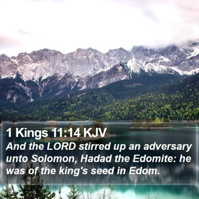 1 Kings 11:14 KJV Bible Verse Image