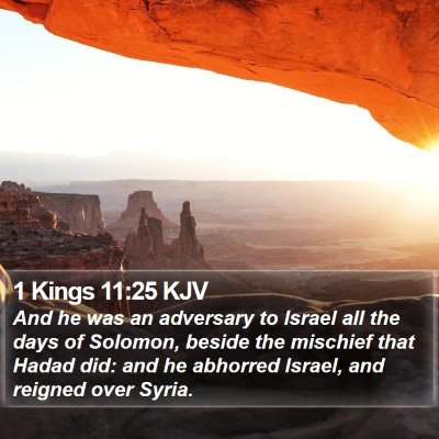 1 Kings 11:25 KJV Bible Verse Image
