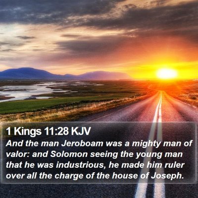 1 Kings 11:28 KJV Bible Verse Image