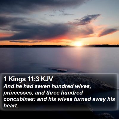 1 Kings 11:3 KJV Bible Verse Image