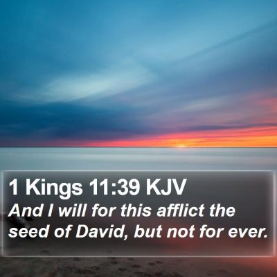 1 Kings 11:39 KJV Bible Verse Image