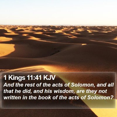 1 Kings 11:41 KJV Bible Verse Image