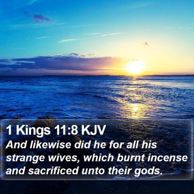 1 Kings 11:8 KJV Bible Verse Image