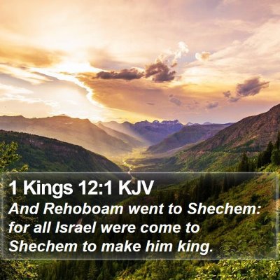 1 Kings 12:1 KJV Bible Verse Image