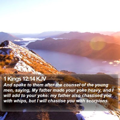 1 Kings 12:14 KJV Bible Verse Image