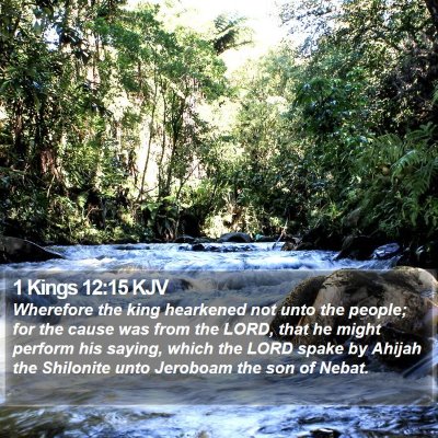 1 Kings 12:15 KJV Bible Verse Image