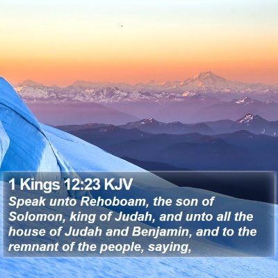 1 Kings 12:23 KJV Bible Verse Image
