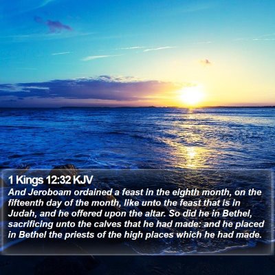 1 Kings 12:32 KJV Bible Verse Image