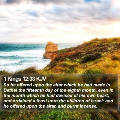 1 Kings 12:33 KJV Bible Verse Image