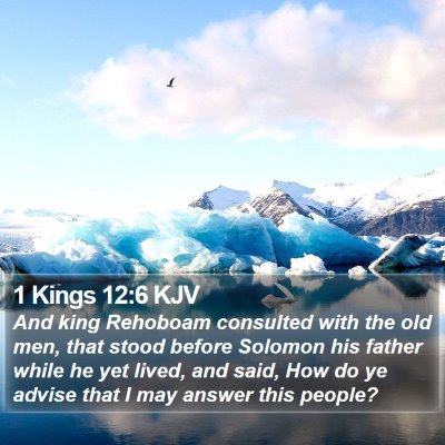 1 Kings 12:6 KJV Bible Verse Image