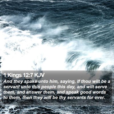 1 Kings 12:7 KJV Bible Verse Image