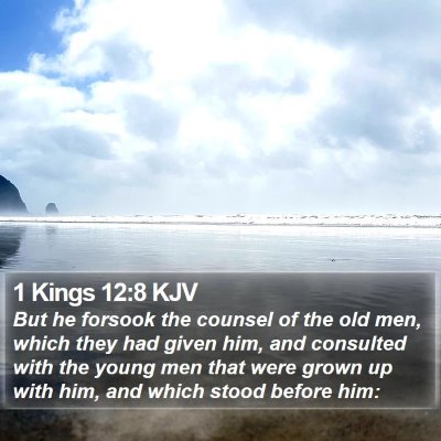 1 Kings 12:8 KJV Bible Verse Image