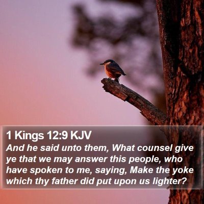 1 Kings 12:9 KJV Bible Verse Image
