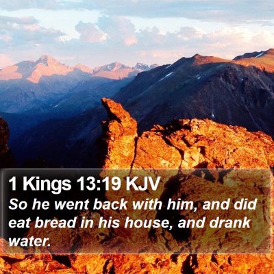 1 Kings 13:19 KJV Bible Verse Image