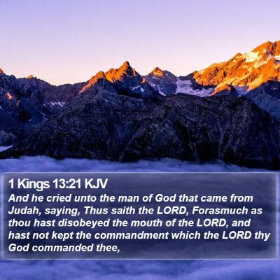 1 Kings 13:21 KJV Bible Verse Image