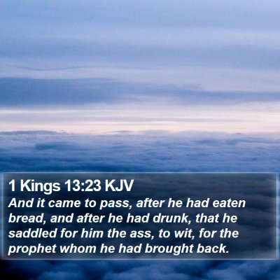 1 Kings 13:23 KJV Bible Verse Image