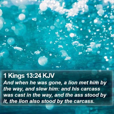 1 Kings 13:24 KJV Bible Verse Image