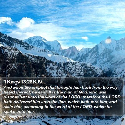 1 Kings 13:26 KJV Bible Verse Image