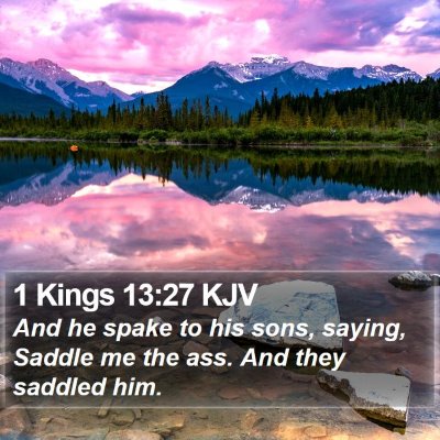 1 Kings 13:27 KJV Bible Verse Image