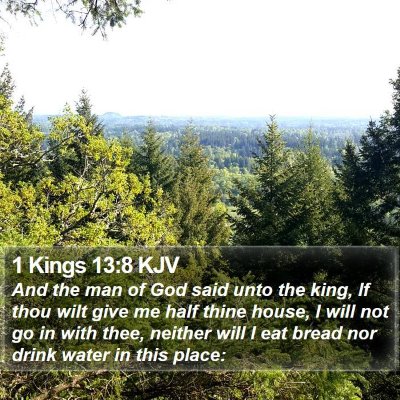 1 Kings 13:8 KJV Bible Verse Image