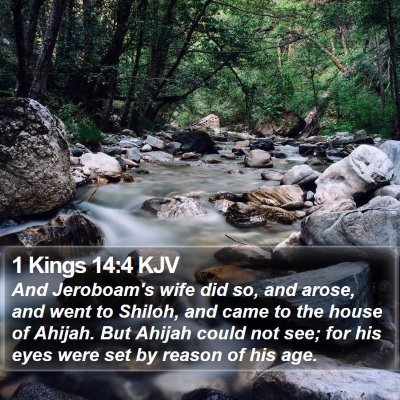 1 Kings 14:4 KJV Bible Verse Image