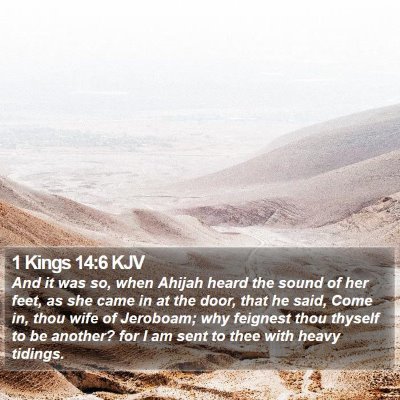 1 Kings 14:6 KJV Bible Verse Image