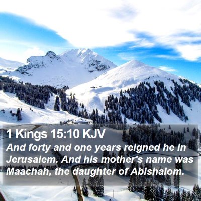 1 Kings 15:10 KJV Bible Verse Image
