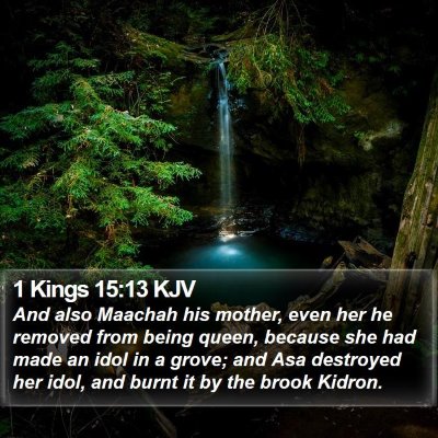 1 Kings 15:13 KJV Bible Verse Image